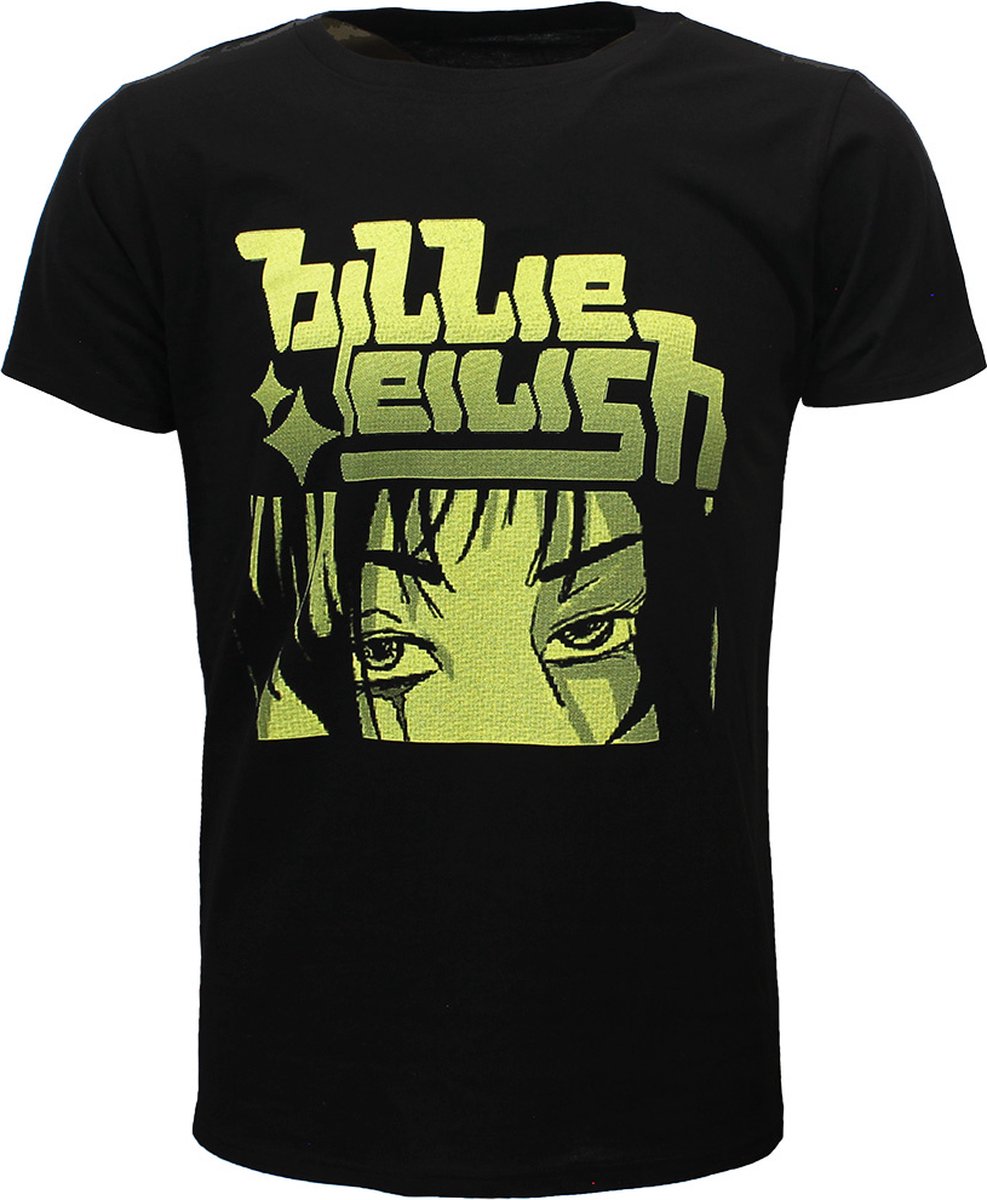Billie Eilish Anime Billie Logo T-Shirt - Officiële Merchandise - XL