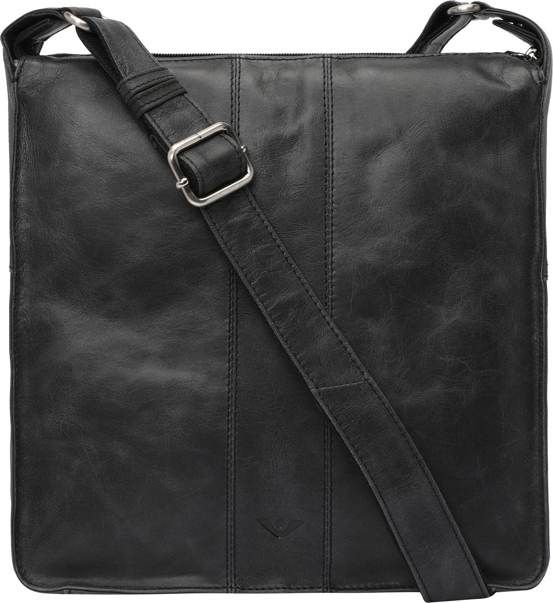 VOi Leren Schoudertas City Cowboy Insa Crossbody Bag Black Zwart