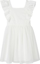 Vertbaudet Robe de cérémonie à volants fille en satin de coton et tulle