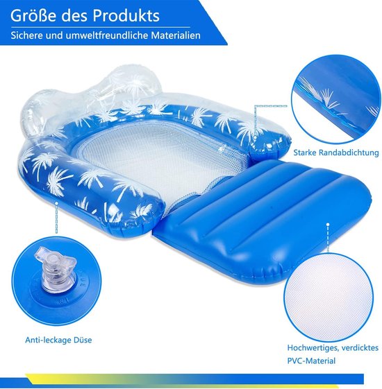 Opblaasbare waterhangmat - zwembadaccessoires - opvouwbaar - loungeparty speelgoed - volwassenen waterhangmat van Bestway — afbeelding 3