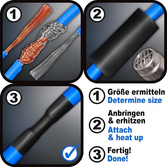 Gevlochten Krimpkous 20-10mm | UV Bestendig | 100 Meter