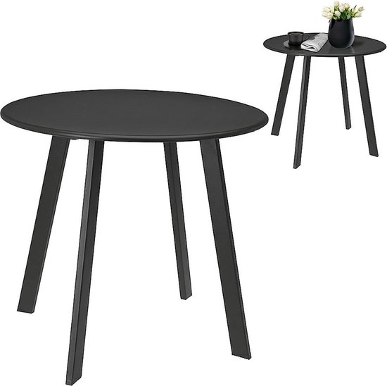 Natural Goods Berlin 1x balkontafel, wit, metaal, 70 cm breed