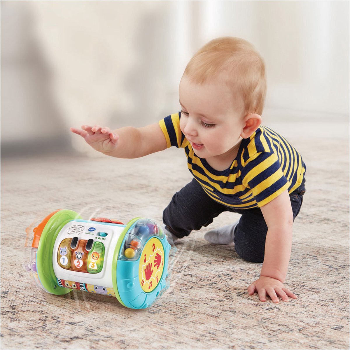 VTech Baby 3-in-1 Kruiprol - Educatief Speelgoed - Activiteitenroller met Lichts- en Geluidseffecten - Baby Speelgoed — afbeelding 13