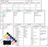 Systemyze Maandplanner & Weekplanner Whiteboard Set – Magnetisch Planbord – Magnetische Maandplanner – Inclusief Dag, Meal Planner, Markers & Wisser – A3 Formaat
