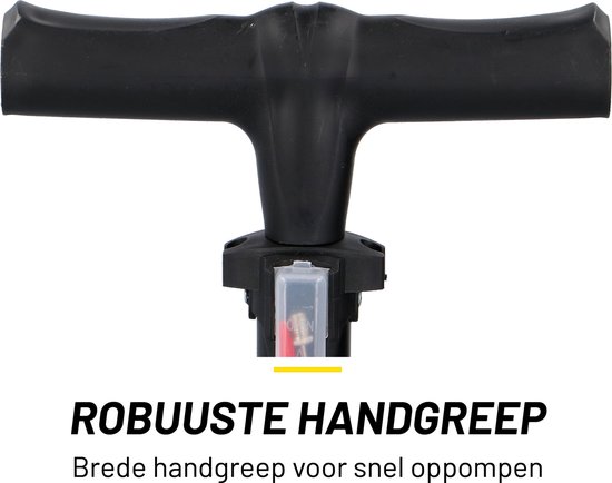 OXC Airtrack Workshop Vloerpomp Zwart Voor Presta En Schrader Ventielen Met Drukmeter