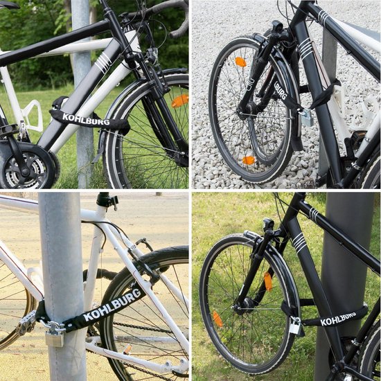 VINZ Olympus Lang Kettingslot/Fietsslot/Bootslot met Vaste Kop 8mm - 500cm / 5 meter