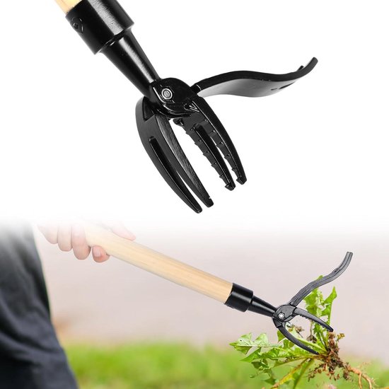 Extractor standing weed puller - manual non-bending weed remover - detachable three sections splicing feet weeding tool - uprooted design with footplate - garden root remover - efficient weed removal van Merkloos	 — afbeelding 2