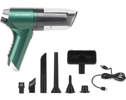 Accu-handstofzuiger 13-delig draadloos 3-in-1 mini-autostofzuiger - voor auto - keuken - toetsenbord - dierenharen - vacuümpomp - blazer