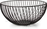 XEMM Design fruitmand - Draadmand - ∅25 x 12.5 cm - Zwart