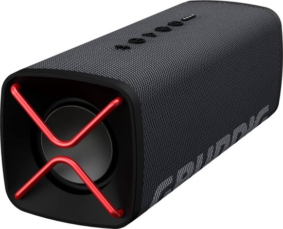 Bluetooth speaker Grundig GBT Club 20W waterbestendig IPX7 zwart, draadloos bedraad, accu 4000mAh, USB-C, 20 uur afspeeltijd