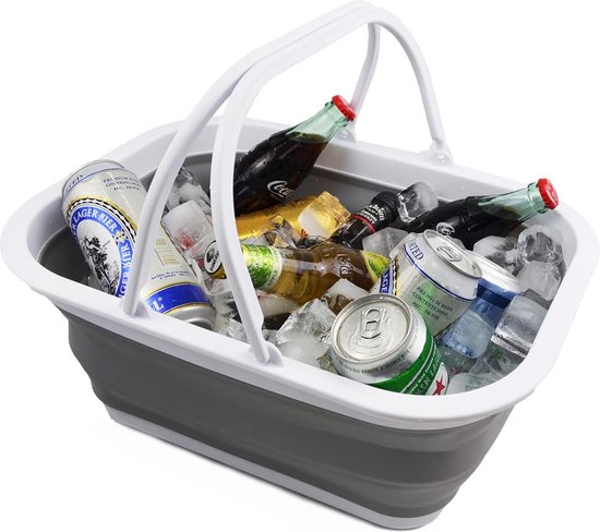 Sammart Opvouwbare kuip met handvat, draagbare picknickmand