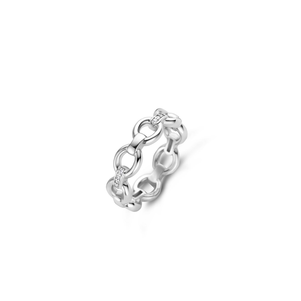 TI SENTO Dames Ring - 925 zilver - Zirconia wit - Maat 16.50 mm / maat 52 - 12292ZI