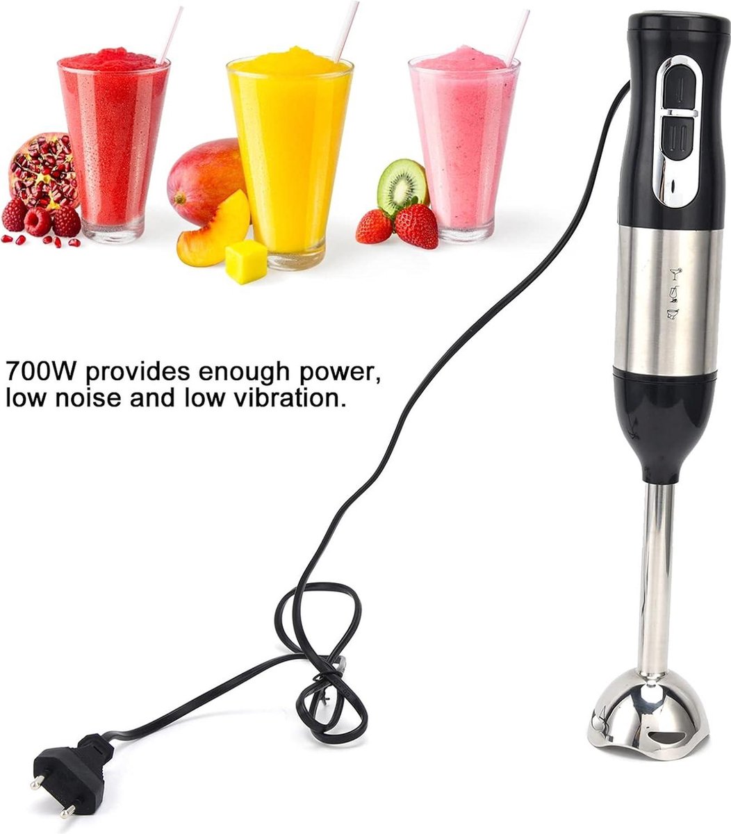 Hand Mixer - Low Noise Multifunctional Kitchen Aid - Mix for Smoothies Juices - Low Vibration - Electric thumbnail 4