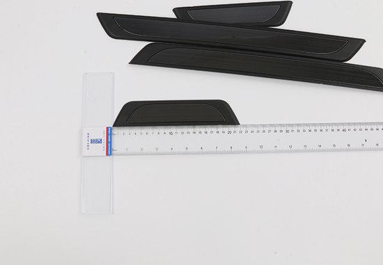 Seuils de porte (baguettes d'entrée) pour Ford Edge 2 2015 (5 portes) - Protection anti-rayures - Set de 4 - Zwart Chrome