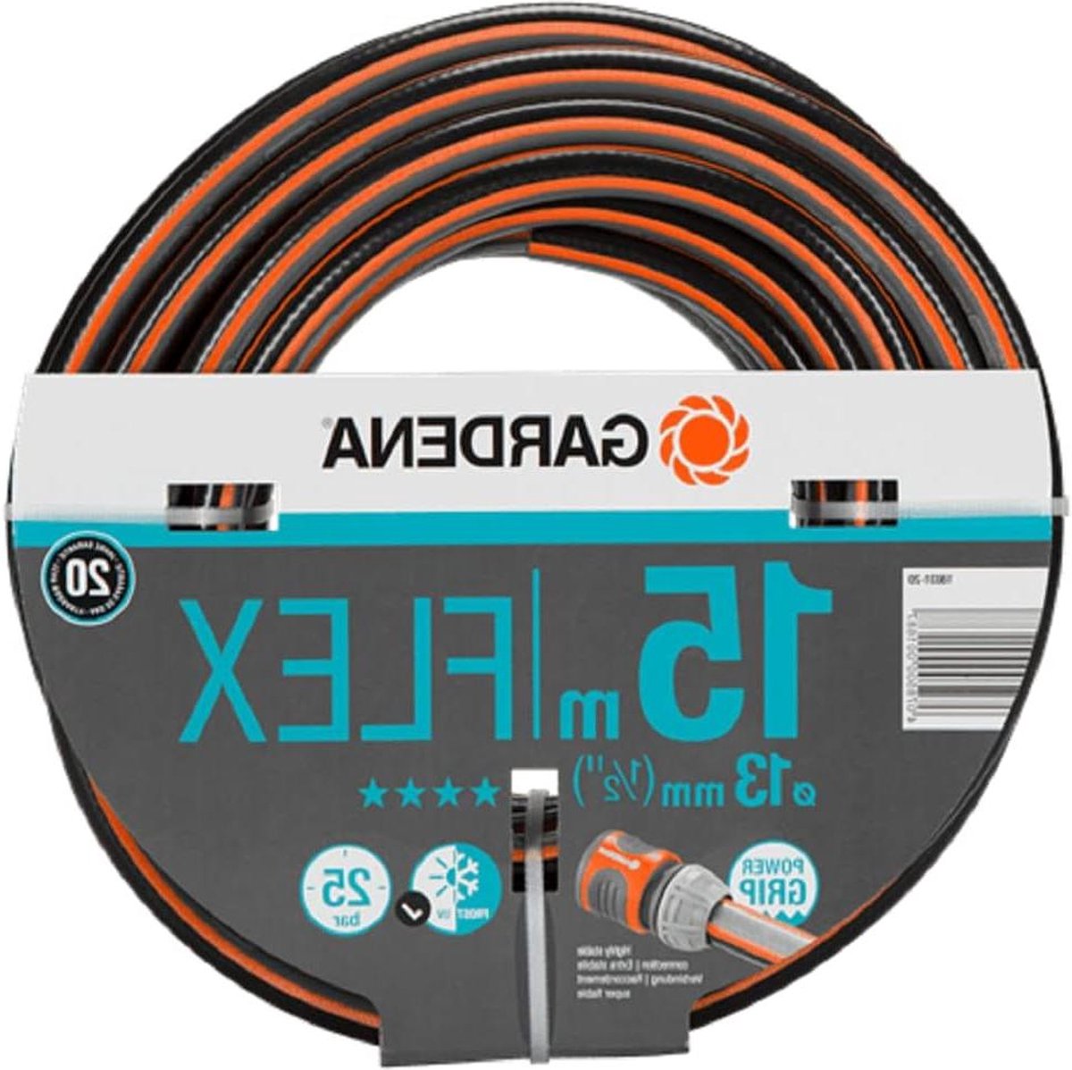 13 mm (1/2") Flexibele Tuinslang 15 m - Vormvast & Vormvast - Power Grip profiel - 25 bar barstdruk - Geen Original System - Hoogwaardige spiraalweving