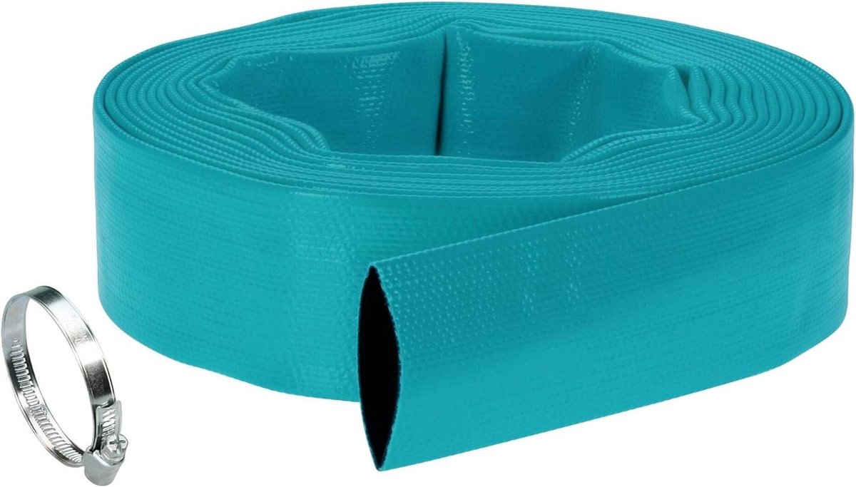 Flexibele platteslangset 38 mm 10 meter voor dompelpompen 5 bar drukbestendigheid