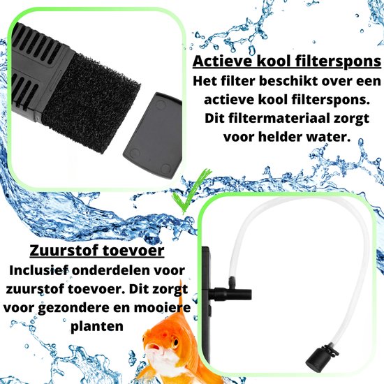 Aquariumfilter 300L/H 50L-70L – Aquarium filter pomp – Zuurstofpomp