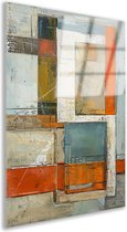 Rechthoeken schilderijen - Vormen glas schilderijen - Schilderij op glas Lijnen - Schilderijen op glas industrieel - Acrylglas schilderij - Woonkamer accessoires acrylglas 100x150 cm