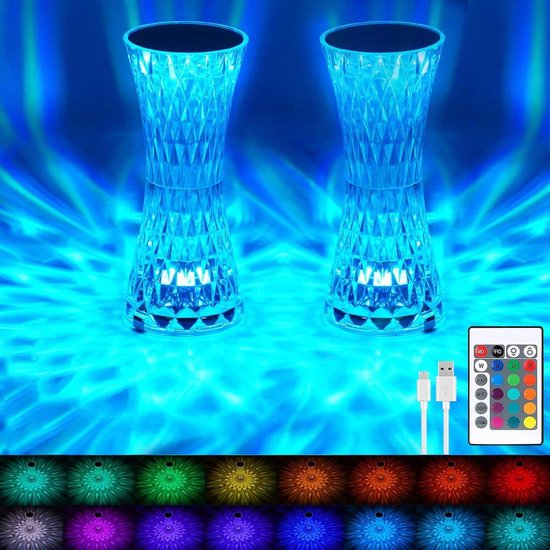 1 stuks Elegante Driekleurige LED Kristallen Tafellamp voor Restaurants en Hotels - Verbeter de Sfeer en Creëer een Luxueuze Atmosfeer kopen vanaf een prijs van 4.08