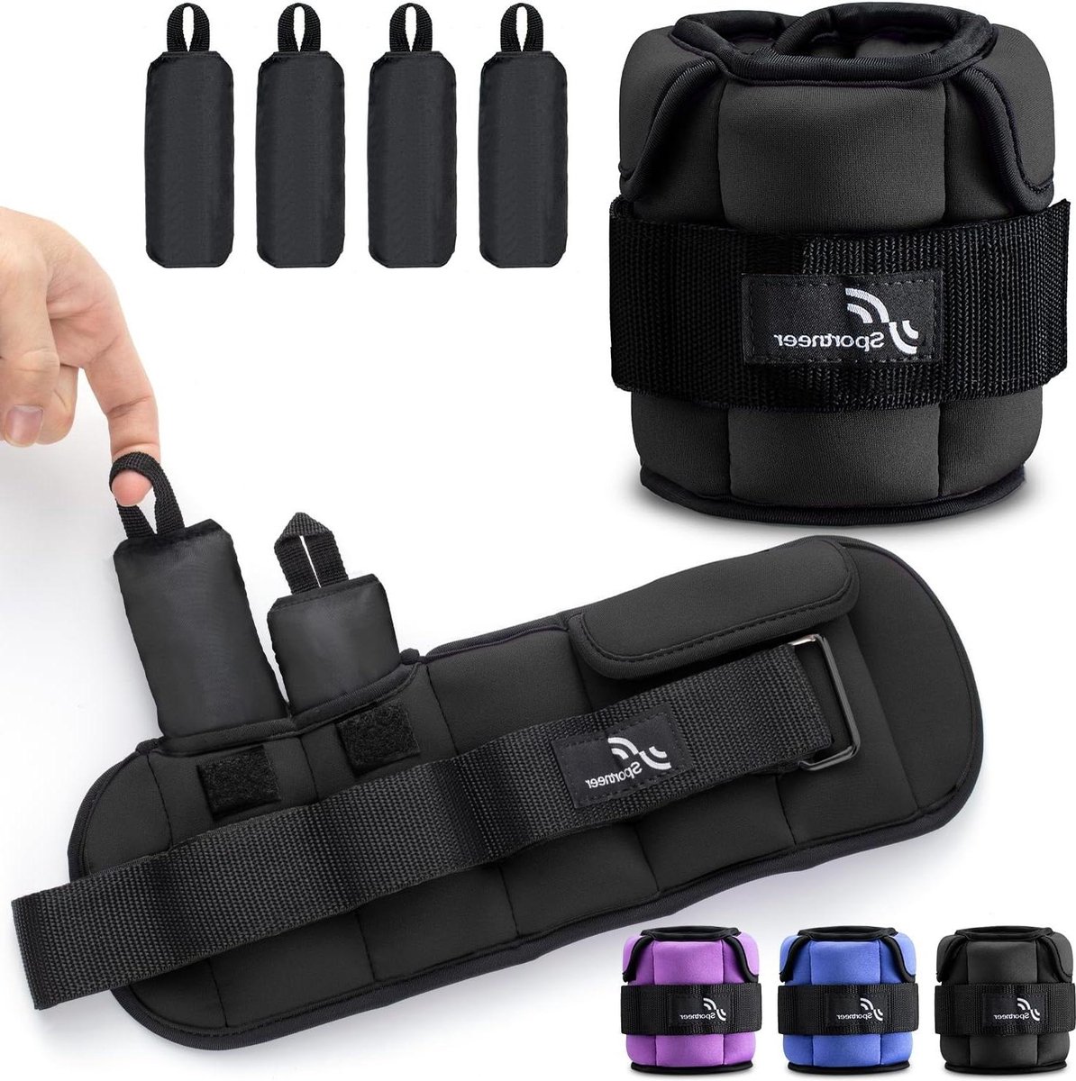 Verstelbare enkelgewichten - 05-23 kg per enkel - voor sportschool fitness workout