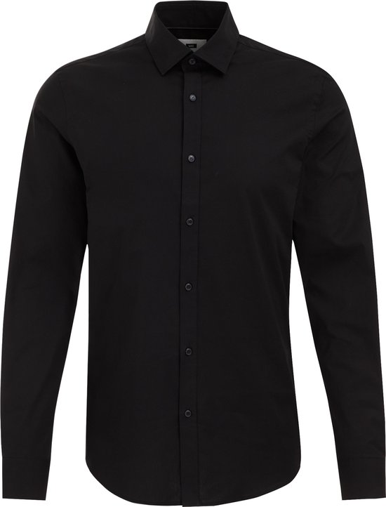 WE Fashion Heren Anti-odour slim fit overhemd met stretch
