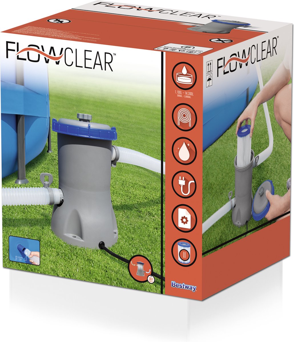 Bestway Cartridge Filterpomp - 2.006 ltr/hr