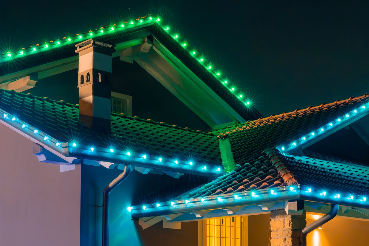 Twinkly C9 lampen - App gestuurde - LED-lichtslinger met 80 RGB (16 miljoen kleuren) LED's - 24,4m - Groene kabel - Slimme buitenverlichting – foto 2
