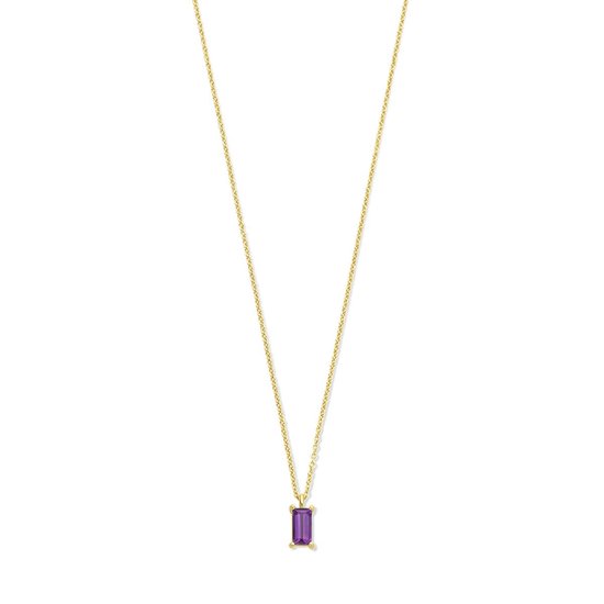 Collier en or jaune 14 carats avec améthyste 41 - 43 - 45 cm 4028706