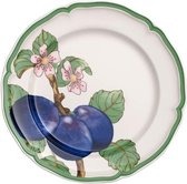 French Garden Modern Fruits platte borden "pruim" 26 cm premium porselein wit-kleurrijk - Villeroy en Boch