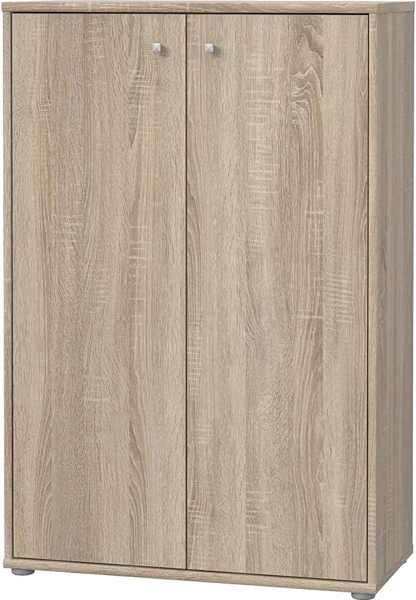 Image of 2-deurs houten commode - Sonoma eiken - 737 x 1111 x 348 cm