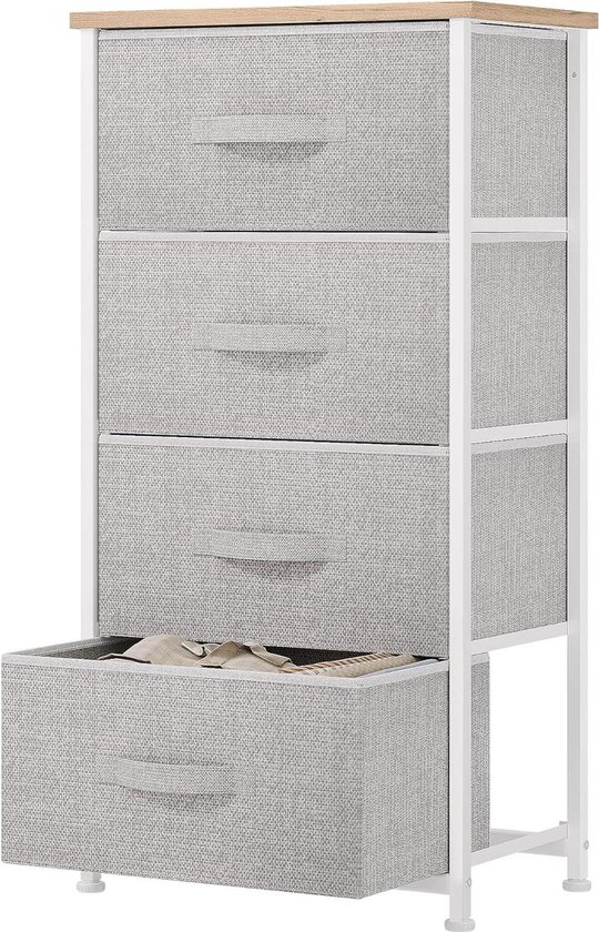 GIANTEX Commode met laden, sideboard badkamerkast van hout, 4 laden