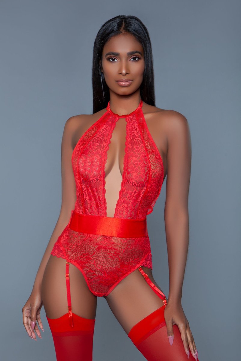 Goedkoopste Be Wicked - Ophelia - Kanten Body - Rood - Maat S