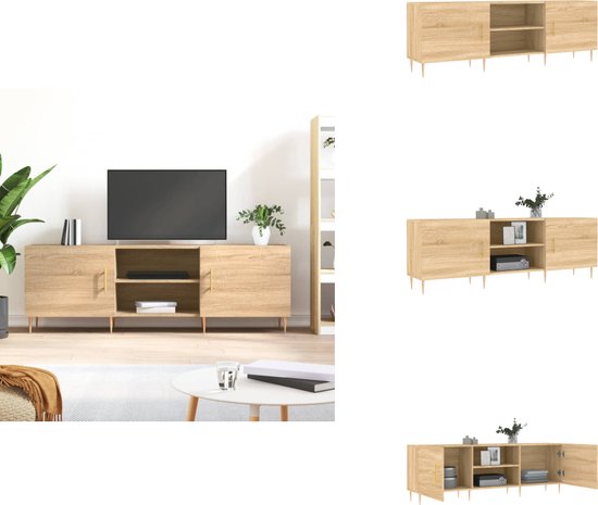 VidaXL Tv-meubel 150x30x50 cm bewerkt hout sonoma eikenkleurig