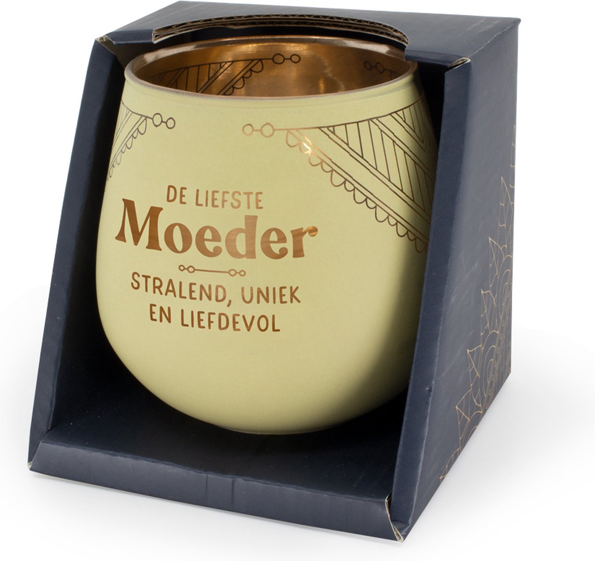 Sfeerlichthouder - De liefste moeder, jij bent stralend, uniek en liefdevol - Glas