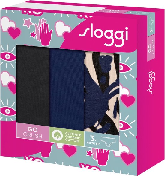 sloggi GO Crush Hipster 3 pack caleçons pour femmes - Blauw - Combinaison foncée - Taille XL