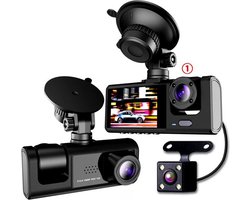 Lexium Dashcam voor auto - Dashcam - Dashcam voor auto voor en achter - Dashcam voor en achter - Dashcam voor en achter draadloos - Dual dashcam