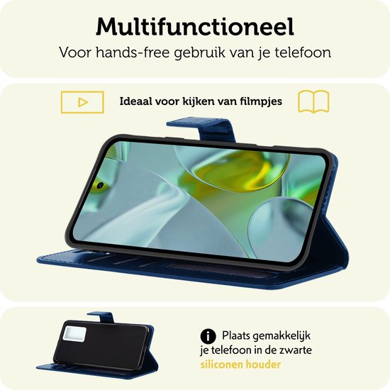 Étui pour Google Pixel 9 Case Book Case Cover Wallet Cover avec 2x protecteur d'écran - Étui pour Google Pixel 9 Case Bookcase Cover - Bleu foncé