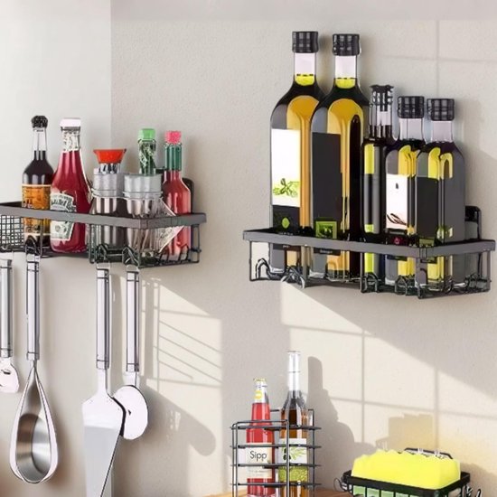 Set de 5 organisateurs de salle de bain élégants et peu encombrants sans Embouts avec 16 Crochet