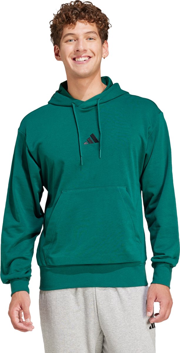adidas Sportswear Essentials Feelcozy French Terry Hoodie Heren Groen