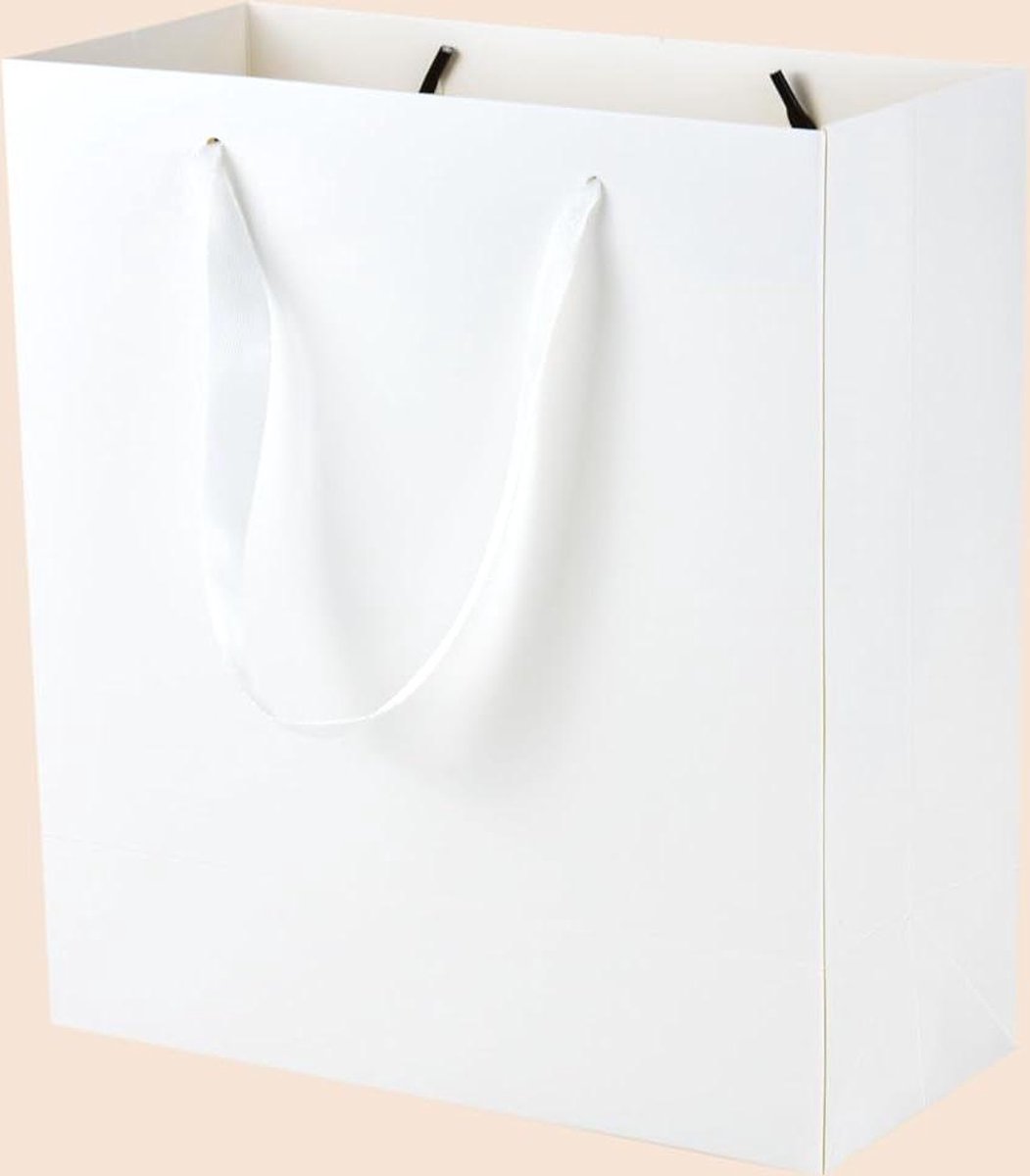 Mat witte geschenkzakken - 20 Pack - 254 x 114 x 279 cm - feestgeschenktassen - retailtassen