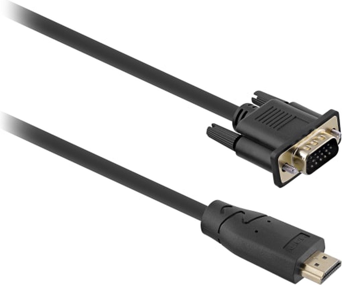 T'nB HDMIVGA2 video kabel adapter 2 m VGA (D-Sub) HDMI Zwart