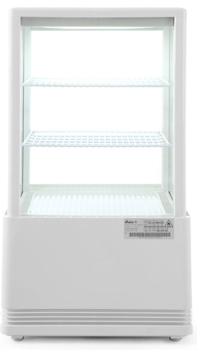 Arktic Koelvitrine - 58L - Wit - +2°C/+6°C - 3 Niveaus - 452x406x816mm