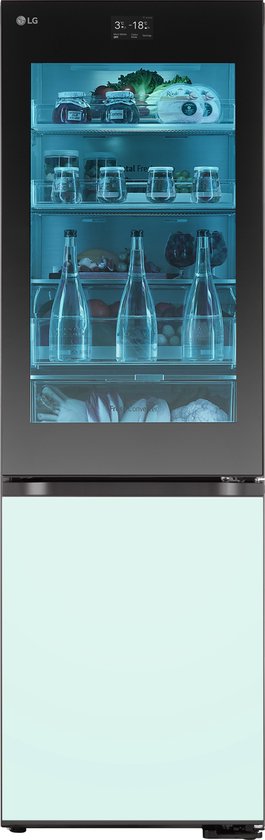 LG GBG719MDNN koelkast 352L vrijstaand D-label meerkleurig met Linear Cooling en LCD scherm