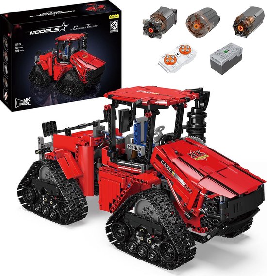 Foto: Dw4trading remote controlled pneumatic crawler tractor 1698 stukjes 19x23x45 cm compatibel met grote merken