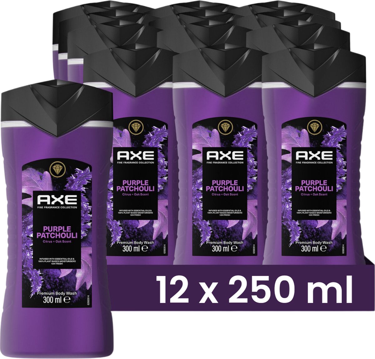 Axe Fine Fragrances Shower Gel Purple Patchouli 300ml 12x