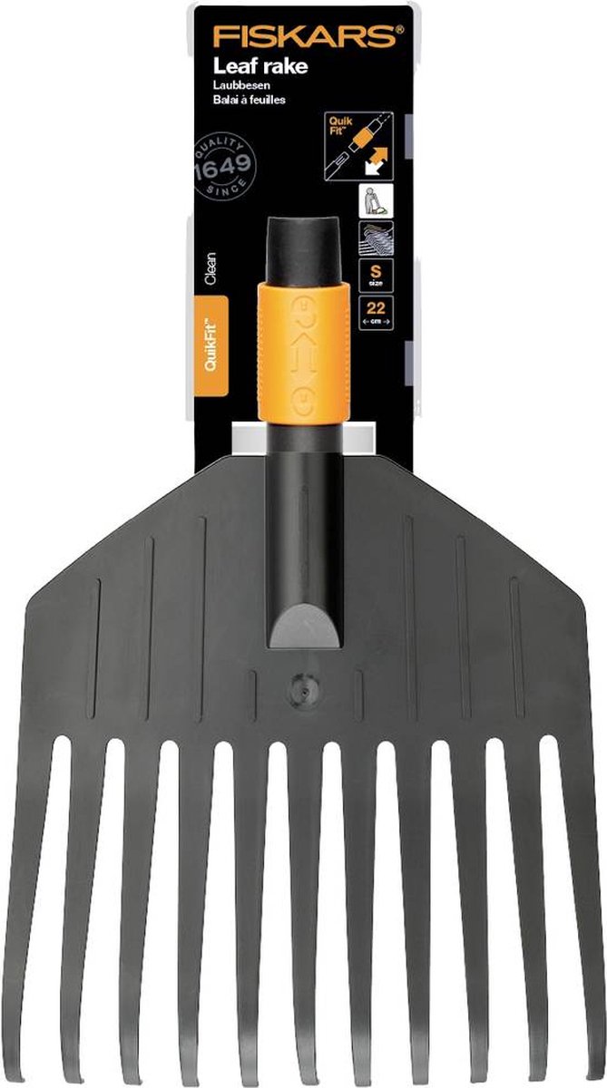Fiskars Quikfit Bladhark - Hark opzetstuk - Tuingereedschap - 22 cm van Fiskars — afbeelding 4