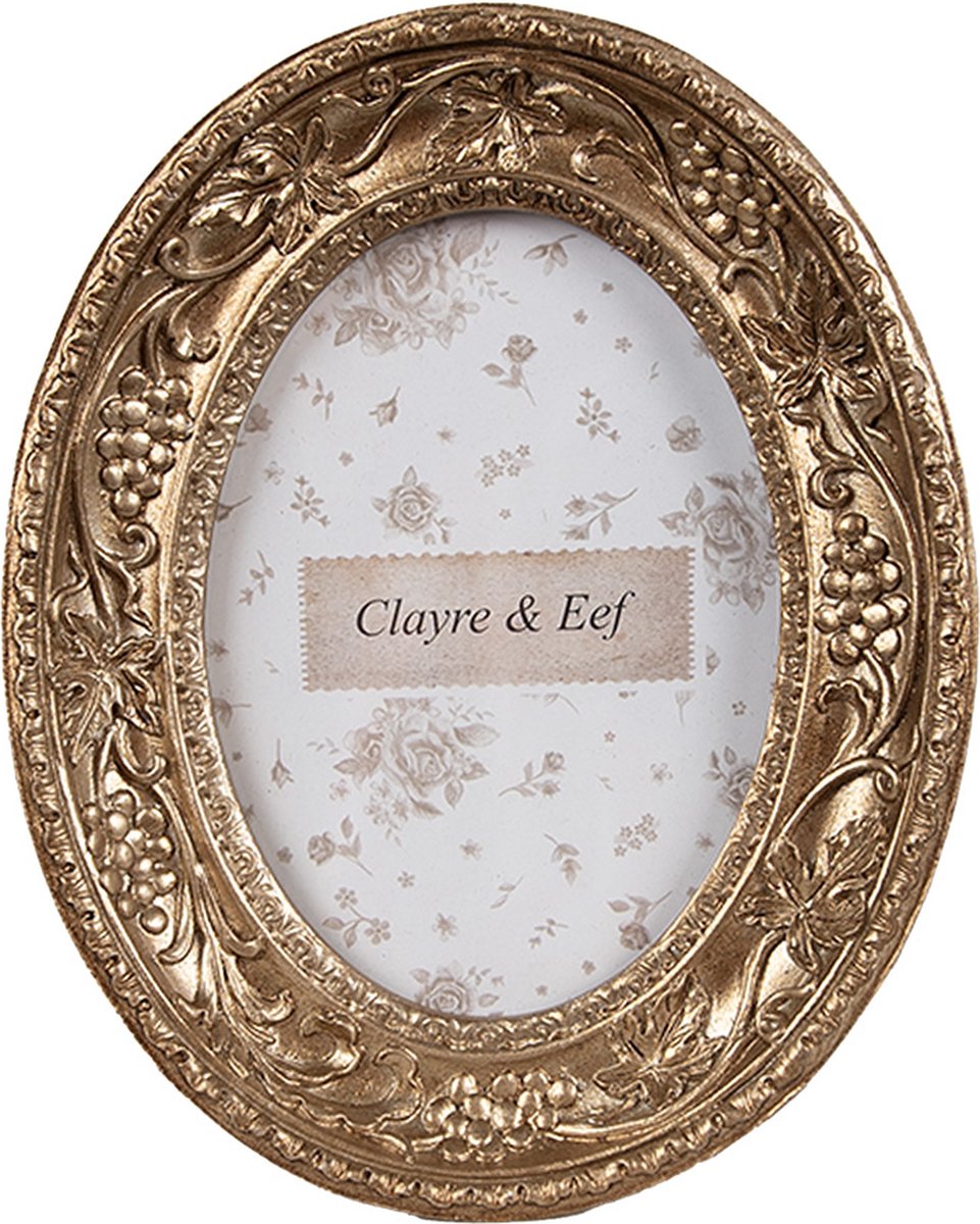 Clayre & Eef Fotolijst 6x9 cm Goudkleurig Kunststof