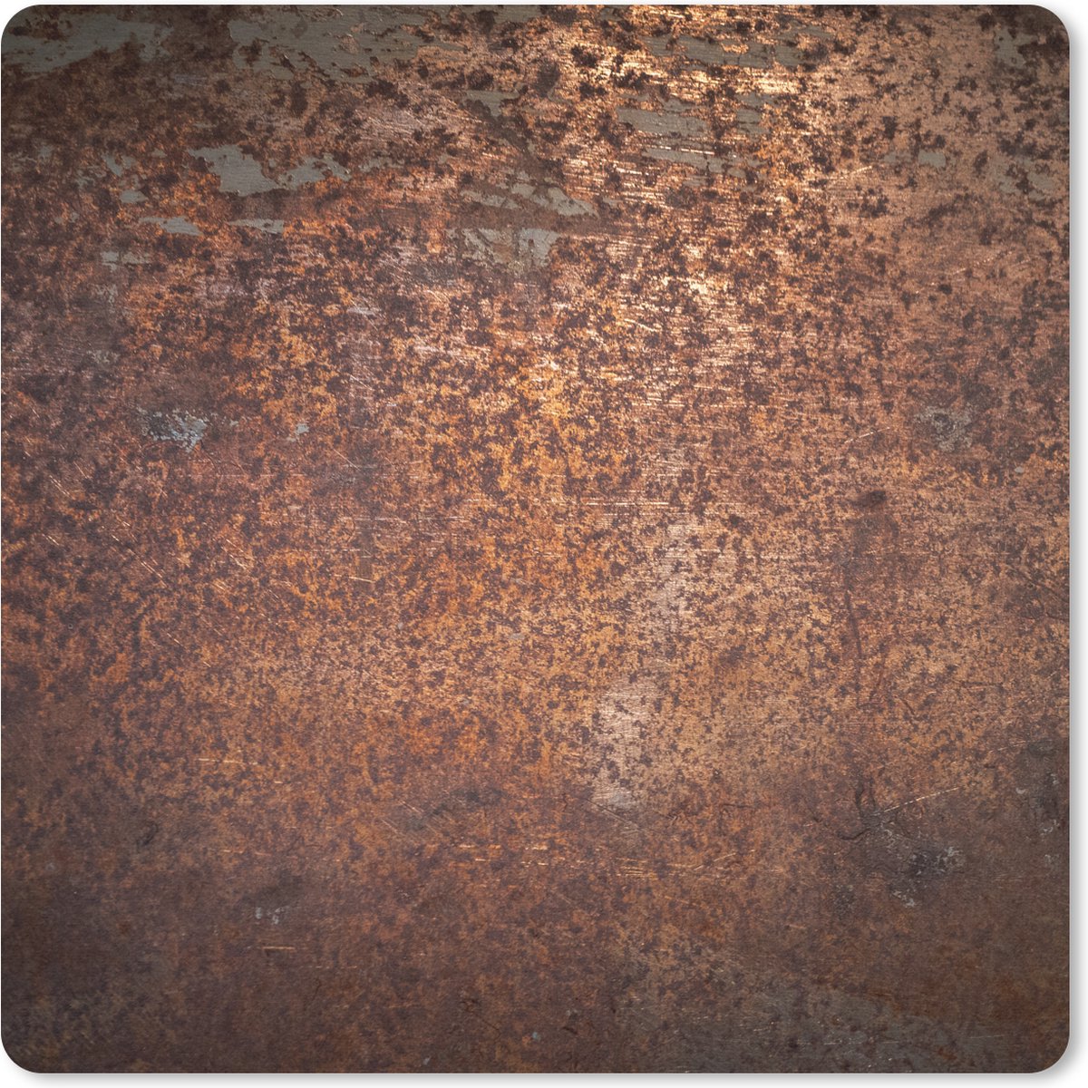 Muismat 30x30 cm - Mousepad Staal - Roest print - Brons - Structuur - Muismatten