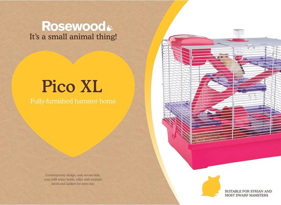 Hamsterkooi 57x33x26 cm polypropeen rood kopen