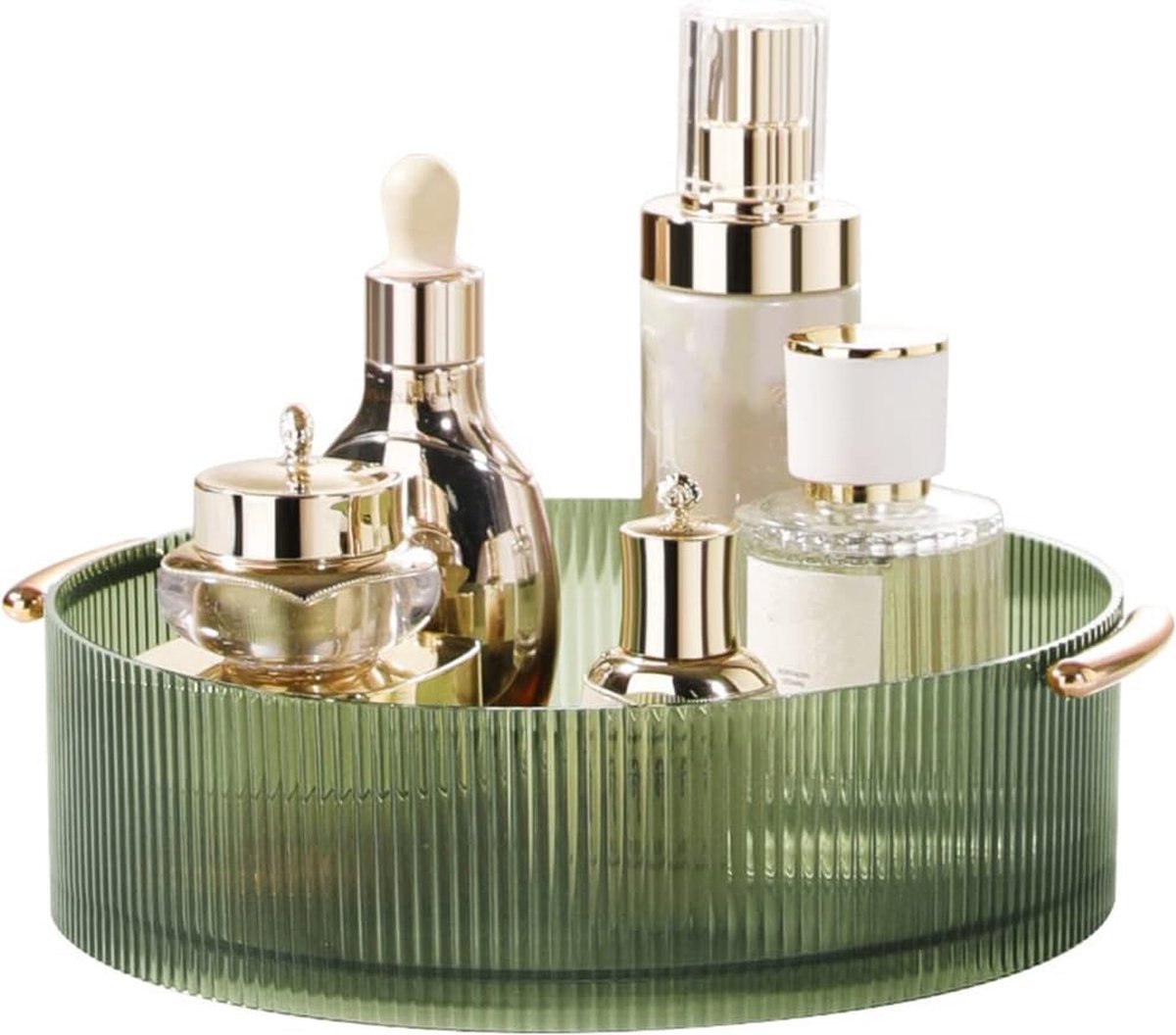 Goedkoopste Selbro ® Stijlvolle 360 Graden Draaibare Cosmetica Organizer met Handvat en Parfumverstuiver Groen